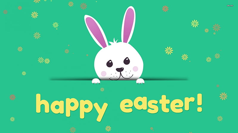 Easter Bunny, Easter, Green, Bunny, Happy, HD wallpaper