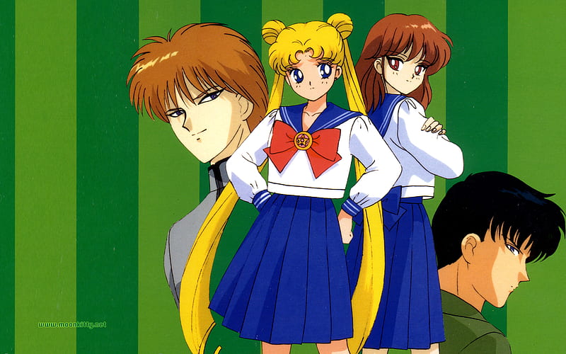 Sailor Moon Group, ail, an, mamoru, sailor moon, usagi, HD wallpaper