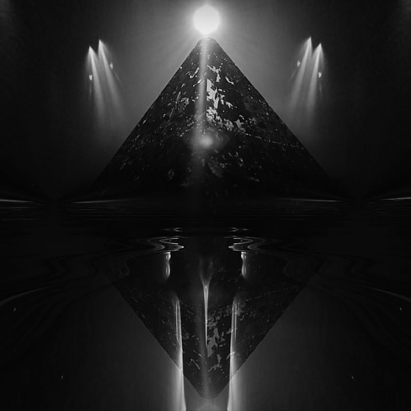 Black and White, atmosphere, sky, SpaceX, Pyramid, sun, HD phone wallpaper