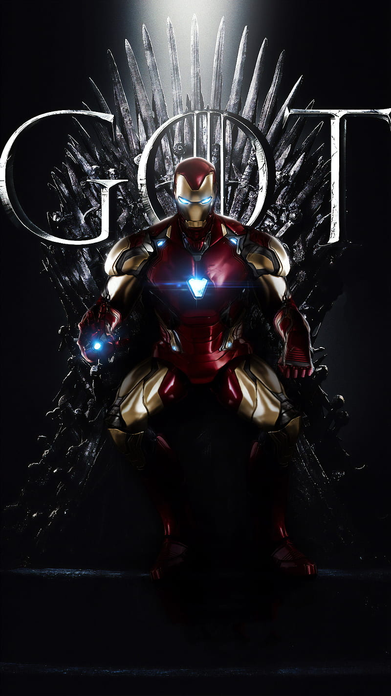 Iron Man Throne, iron man game of thrones, poster, HD phone wallpaper