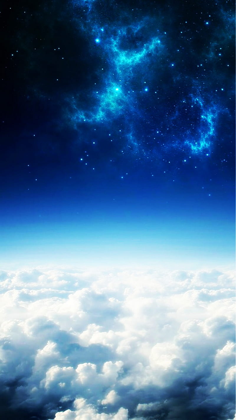 Clouds, cloudy, sky, stars, HD phone wallpaper