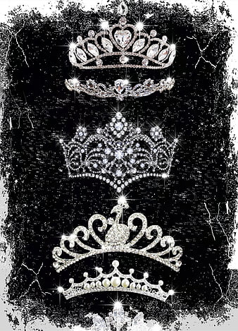 Your Magesty Black Crowm Diamonds Princess Queen Shiny Tiara White Hd Mobile Wallpaper Peakpx