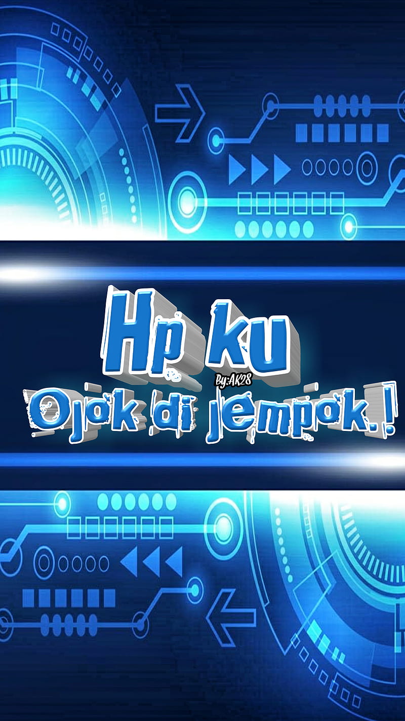 Hp ku, indonesia, jawa, blue, biru, kata-kata, unlocked, HD phone wallpaper