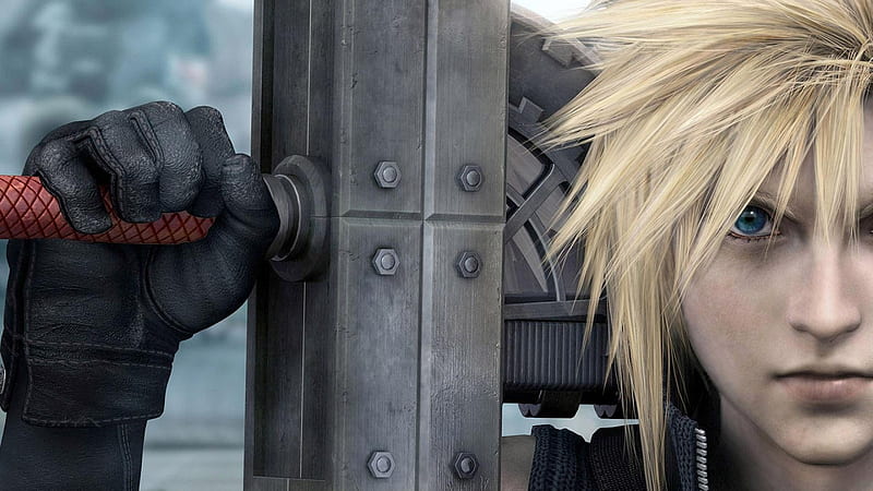 final fantasy, cloud strife, anime games, two hand sword, Games, HD wallpaper