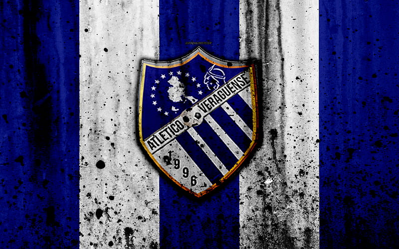 FC Atletico Veraguense grunge, Liga Panamena, logo, football club, Panama, Atletico Veraguense, soccer, LPF, stone texture, Atletico Veraguense FC, HD wallpaper