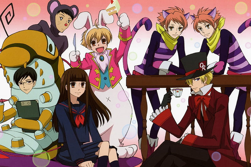 Host Club, Anime, Cheshire Cat, Ouran High School Host Club, Alice in Wonderland, HD wallpaper