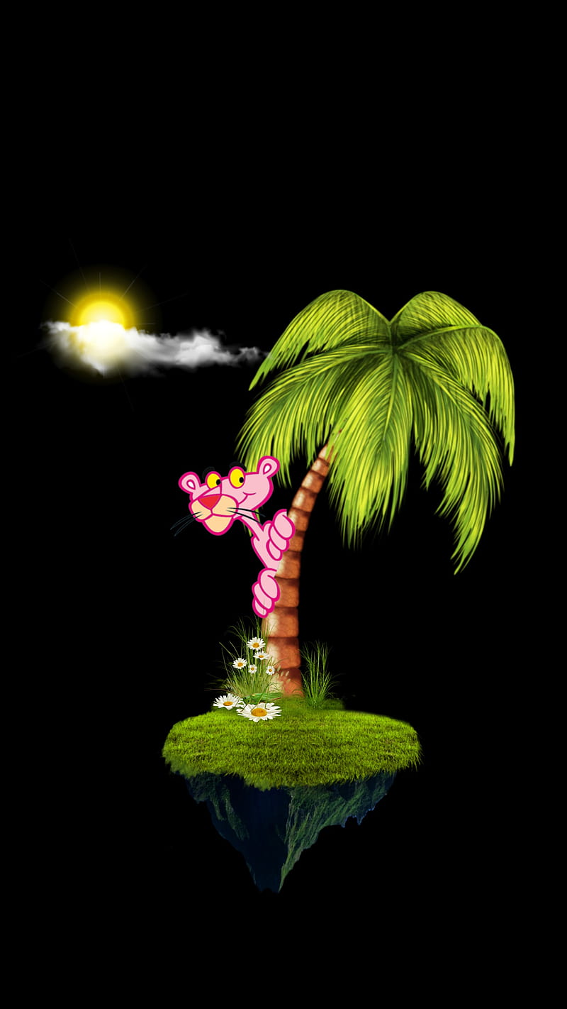 Pantera rosa island, effects, friendship, color, phone, HD phone wallpaper