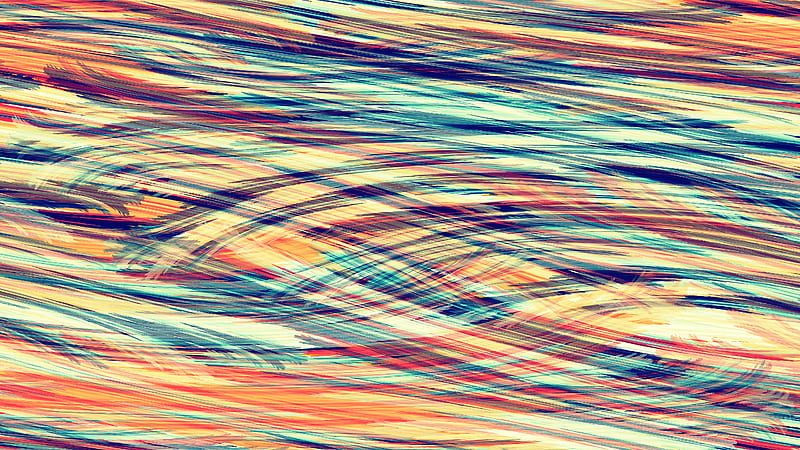 brushstrokes, stripes, colorful, abstraction, HD wallpaper