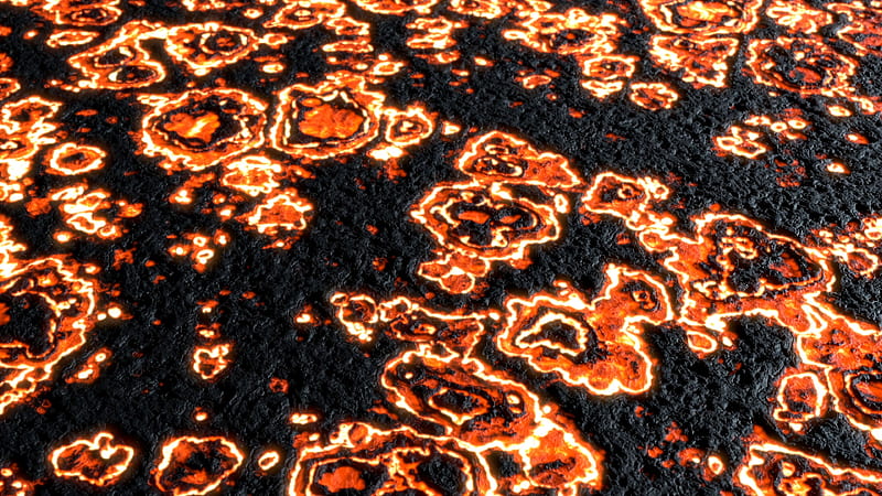 lava, fiery, surface, texture, HD wallpaper