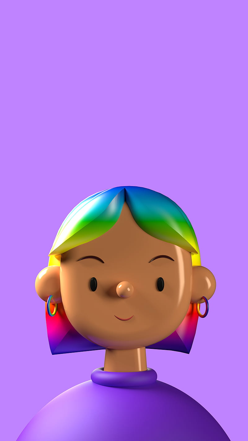 Toy Faces Pride LGBTQ, 3d, Amrit, abstract, bonito, candy, cute, funny, lgbt, love, pink, purple, rainbow, shinny, support, HD phone wallpaper