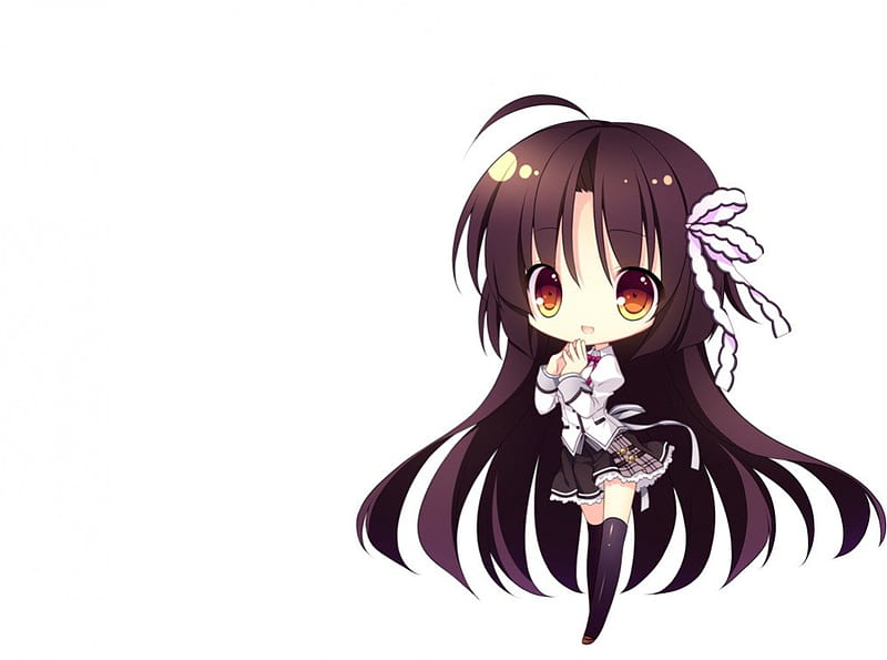 Normal Chibi Commission For Im Sorry It Took A Little  Chibi Anime Long  Hair  Free Transparent PNG Clipart Images Download