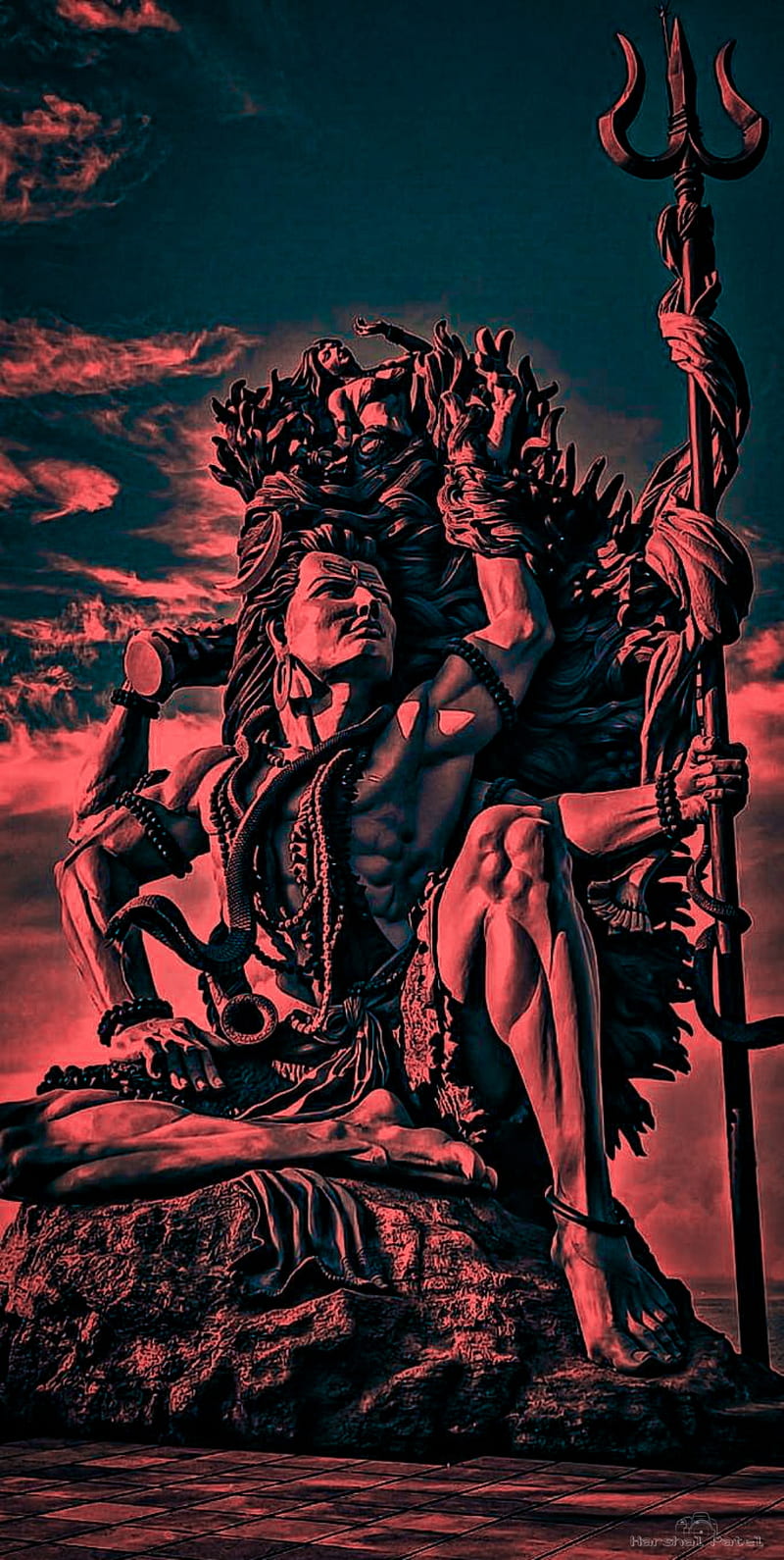 Lord Shiva Wallpaper 4K AMOLED BlackDark 4950