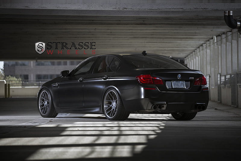 black, Bmw, F10, Strasse, Tuning, Wheels / and Mobile Background, HD wallpaper