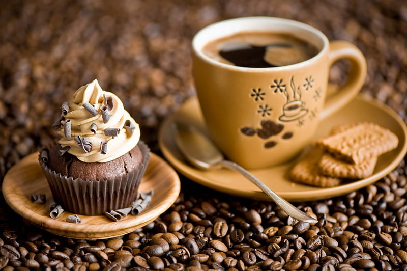 *** Fresh coffee ***, coffee, brown, food, fresh, cup, HD wallpaper
