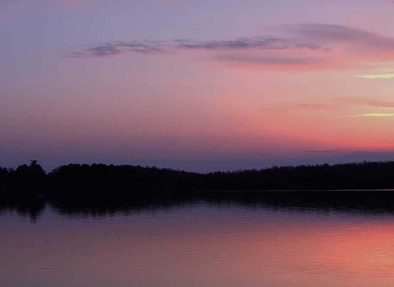 Lavender Sunset , Canada, Canada, Sky, Eels Lake, Lake, Lavender, graphy, Sunset, Nature, HD wallpaper