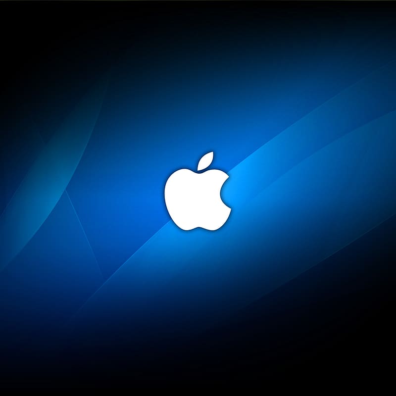 Requesting : Apple Logo With Blue Black Background, HD phone wallpaper