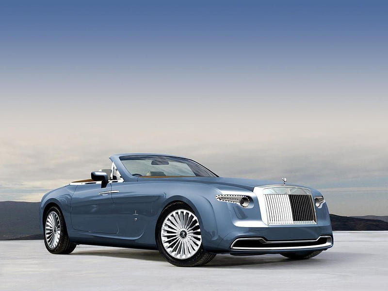 Hyperion Rolls Royce background cabrio, modern, expensive car, luxury pic, colors, rolls royce, wall, hyperion, graphm blue, colours, white, HD wallpaper