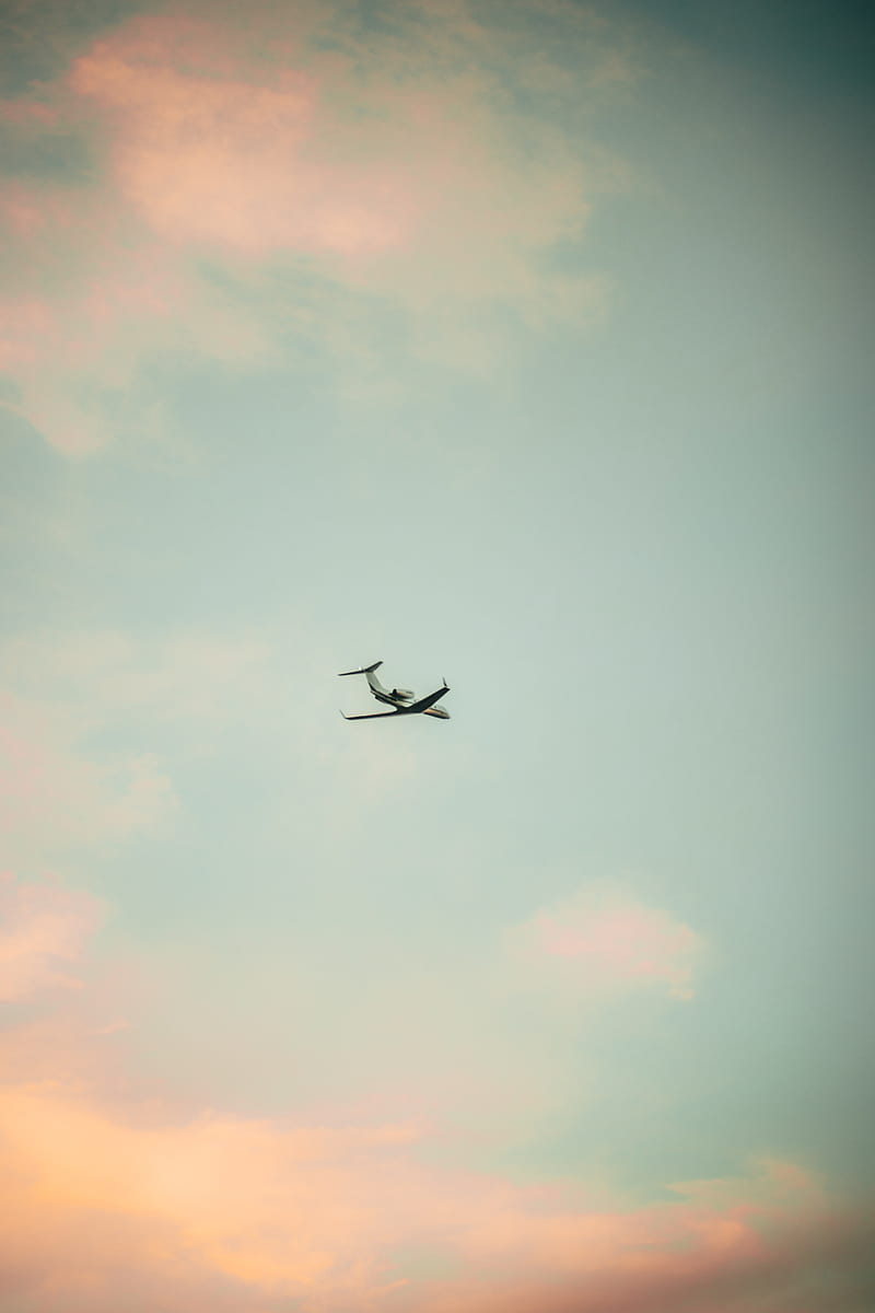 Airplane, sky, clouds, minimalism, HD phone wallpaper | Peakpx