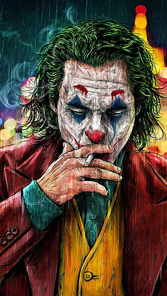 Download Abstract Half Batman Half Joker Painting Wallpaper