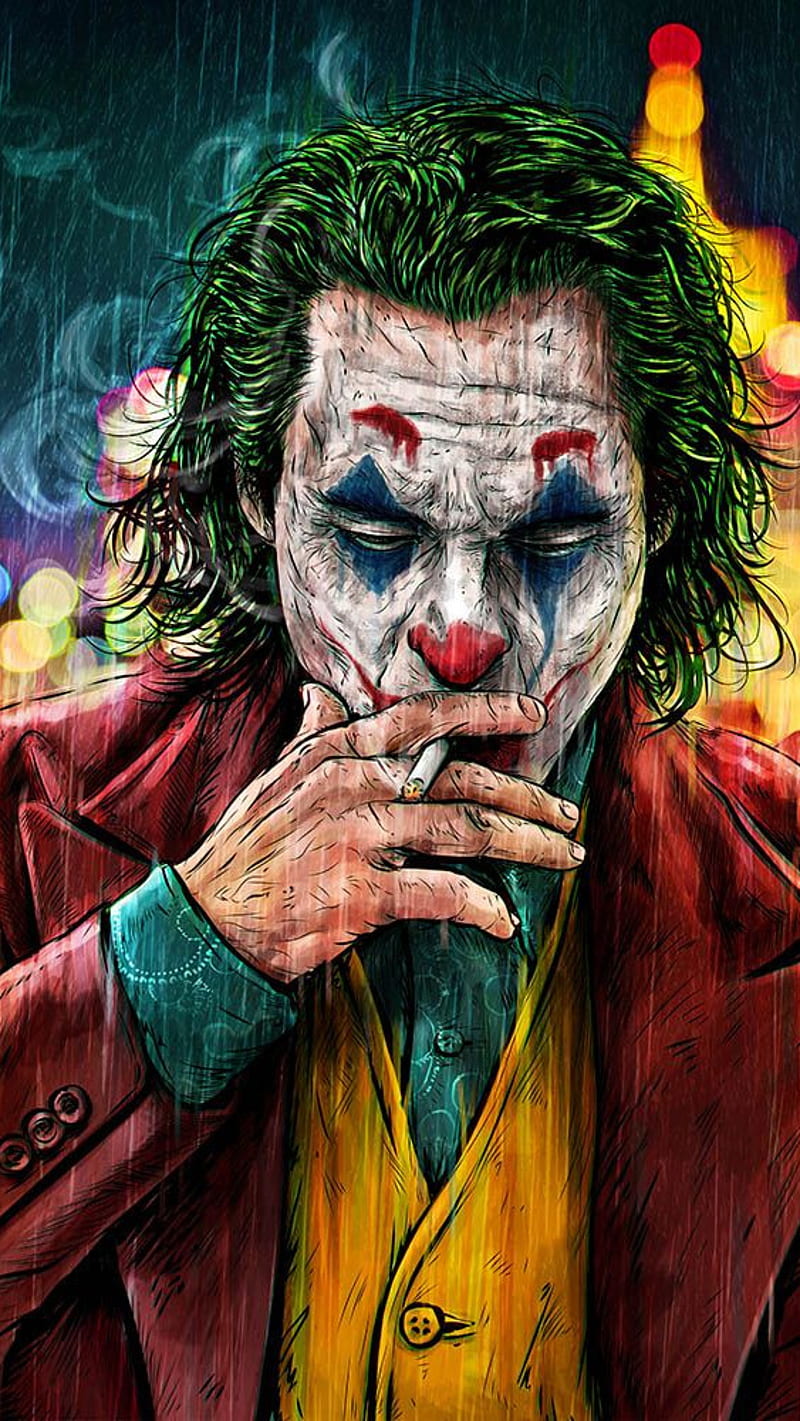 Joker Smoking , bad boy, jacqueline phoenix, joker art, HD phone wallpaper