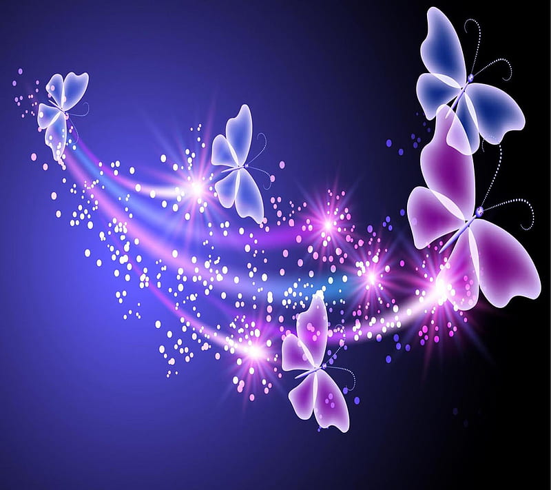 1920x1080px, 1080P free download | Neon Butterflies, look, nice, HD ...