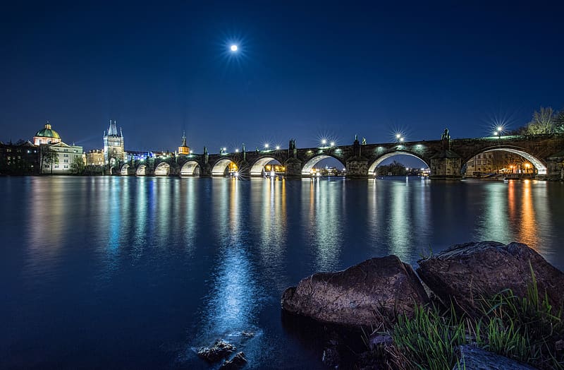 Bridges, Bridge, Prague, Czech Republic, Charles Bridge, HD wallpaper