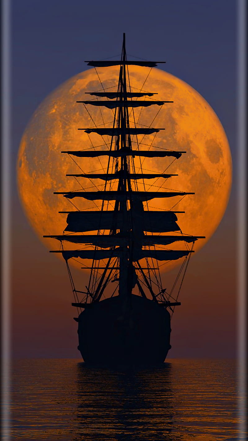 ship, sea, sun, HD phone wallpaper