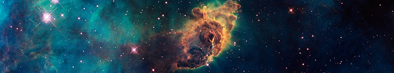 Nebula (5760x1080), Stars, 5670, Nebula, 5760x1080, Galaxy, Space, 1080, HD wallpaper