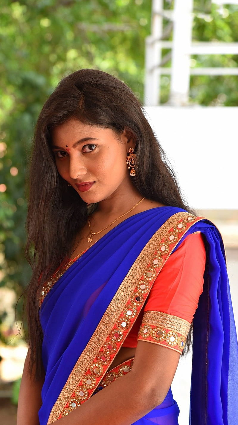 Shirisha, saree lover, telugu actress, HD phone wallpaper | Peakpx