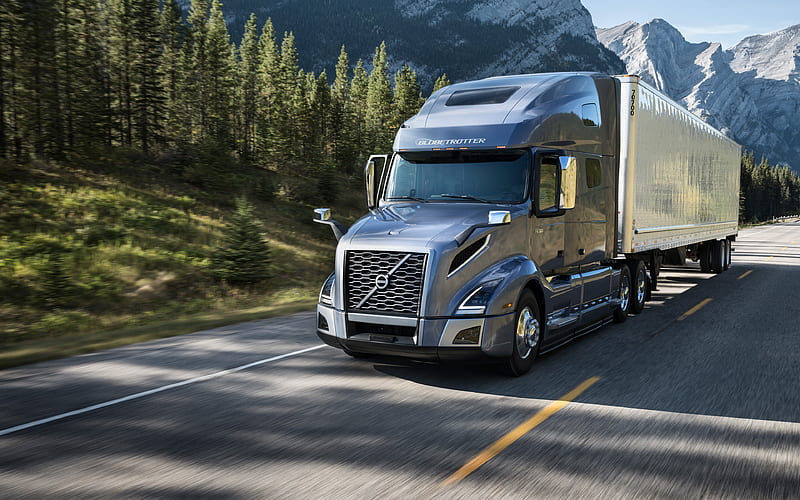 Volvo VNL, 2018 exterior, front view, new gray VNL, cargo carriage, delivery concepts, Swedish trucks, Volvo Trucks USA, HD wallpaper