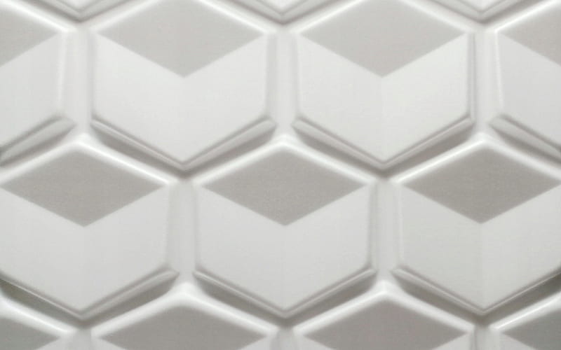 white hexagons 3d texture, stone white 3d texture, hexagons white background, 3d white ceramic tiles, ceramic tiles texture, 3d white hexagons background, hexagons texture, HD wallpaper