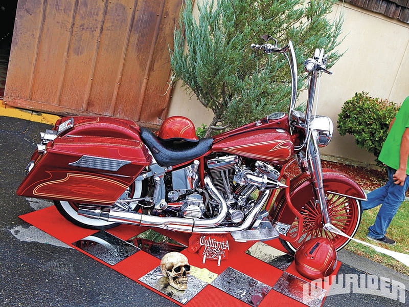 Lowrider Harley, bike, lowrider, harley, motorcycle, HD wallpaper