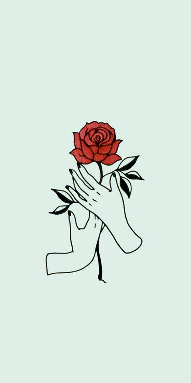 Rose, flower, hands, HD phone wallpaper | Peakpx