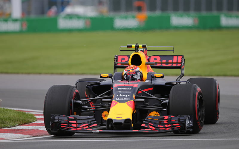 Max Verstappen Red Bull Racing, RB13, Formula 1, F1, raceway, HD wallpaper