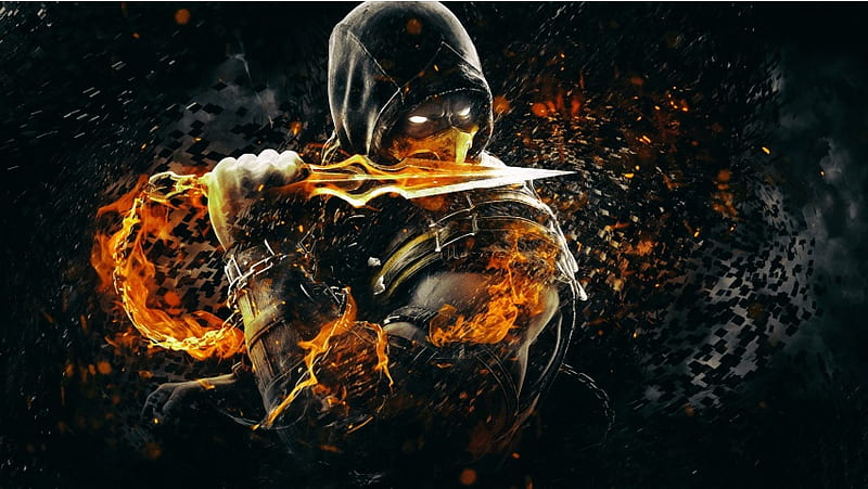 Scorpion Mortal Kombat X Art, HD wallpaper