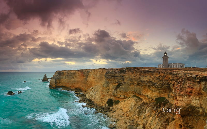Red Point Lighthouse in Puerto Rico-Bing, HD wallpaper