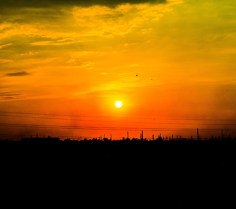 Sunset, evening, sun, HD wallpaper