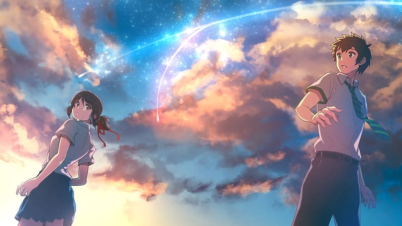 Anime, Your Name, Kimi No Na Wa, Mitsuha Miyamizu, Taki Tachibana, HD wallpaper