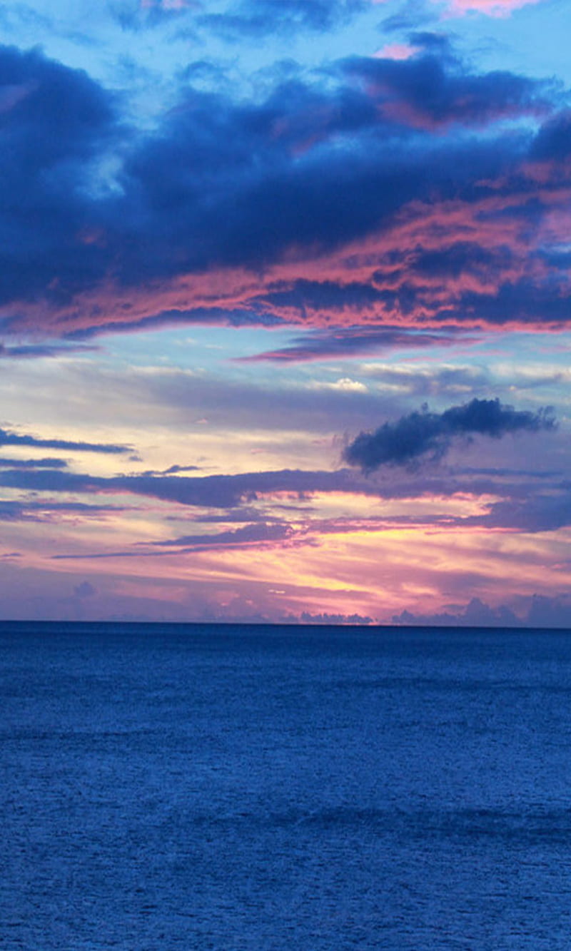 Sunset, sea, set, sun, HD phone wallpaper