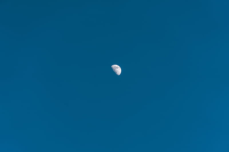 moon, sky, evening, ball, HD wallpaper