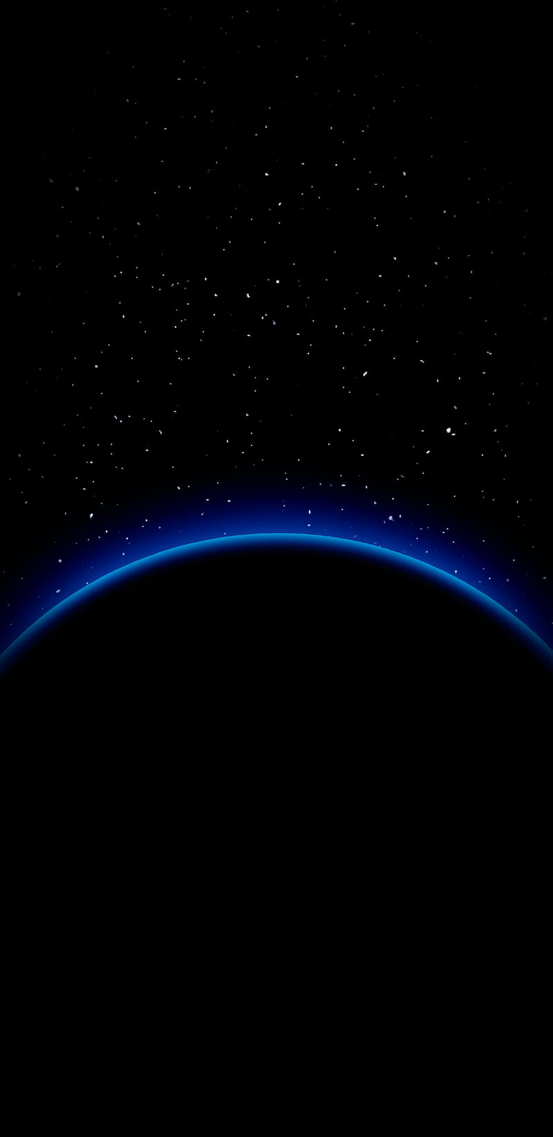 Cold Planet, abstract, amoled, blue, dark, earth, flames, palnet, wave, waves, HD phone wallpaper