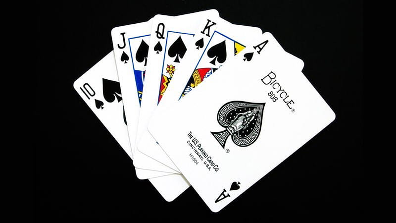 Playing Cards In Black Background Black, HD wallpaper