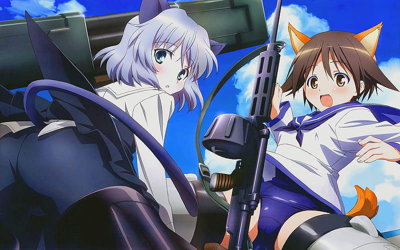 Strike Witches, cute, strike, anime, witches, HD wallpaper