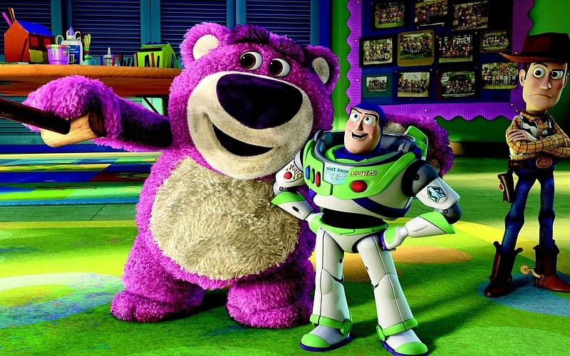 Toy Story, Movie, Buzz Lightyear, Toy Story 3, Woody (Toy Story), Lots O' Huggin' Bear, HD wallpaper