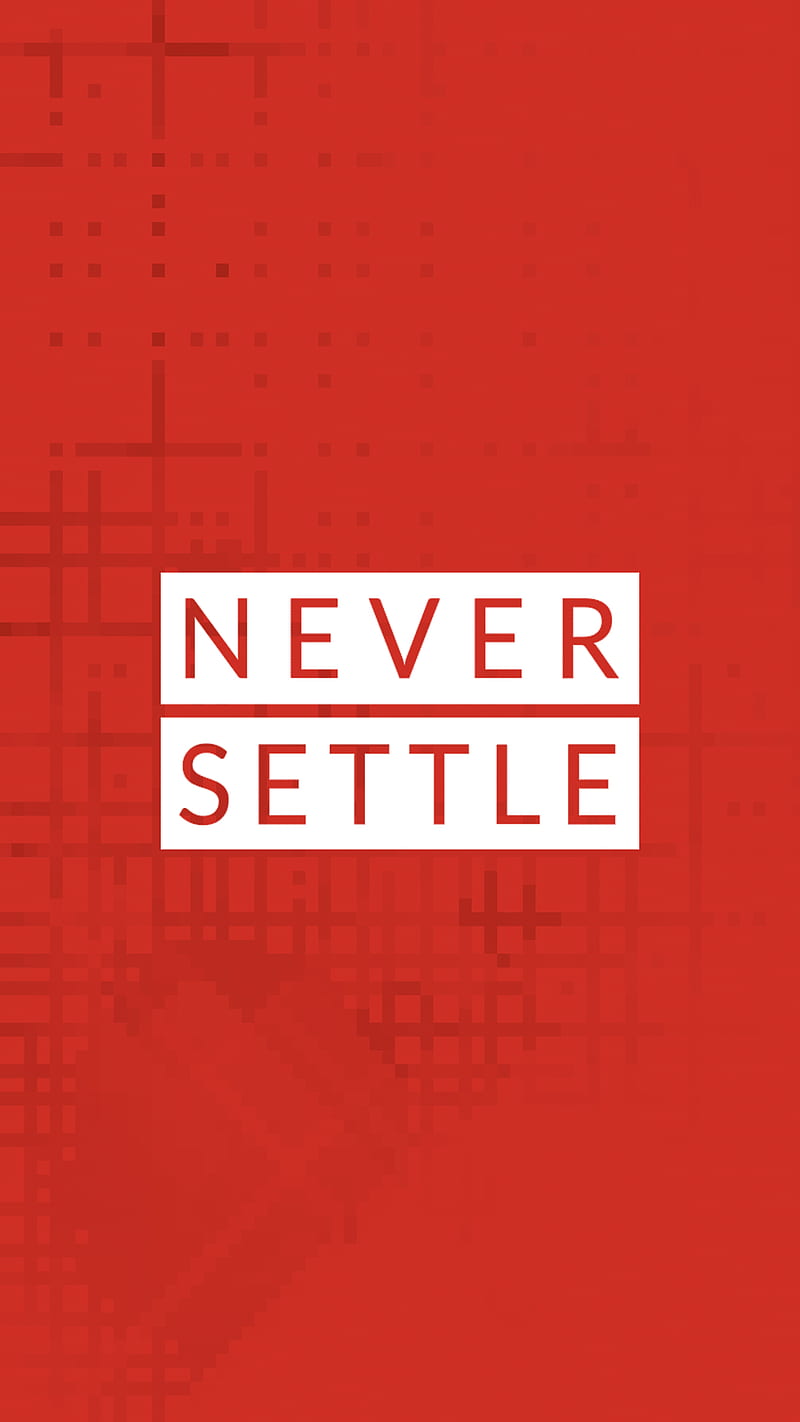 Never Settle, 929 never, new, one, oneplus, plus, red, settle, vector white, HD phone wallpaper