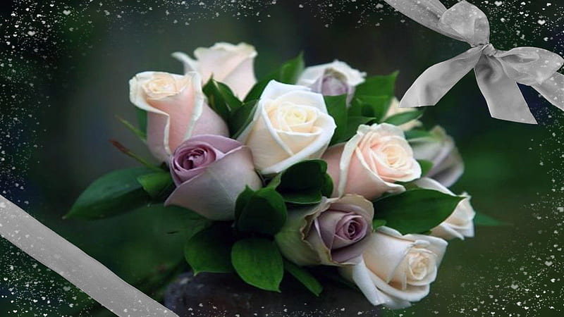 A Bouquet for Inspi, gentleness, Inspi, comfort, friendship, radiance, cheer, roses, HD wallpaper