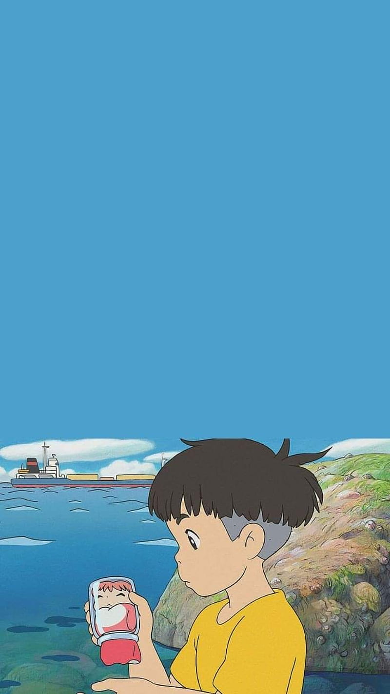 Download Sosuke And Ponyo In The Boat Wallpaper  Wallpaperscom