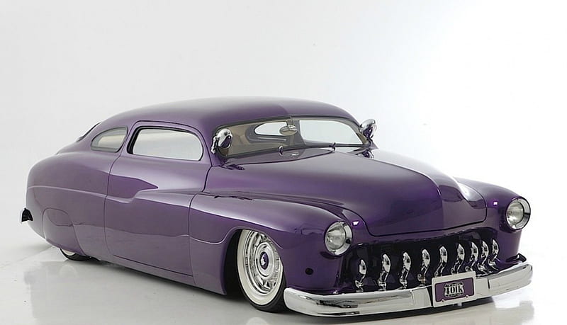 1950-Mercury, Classic, Purple, Lead Sled, Chopped, HD wallpaper