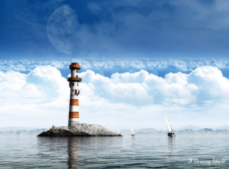 watch tower, water, boat, rock, tower, HD wallpaper