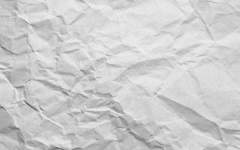 crumpled paper texture, white paper background, paper texture, white creative background, HD wallpaper